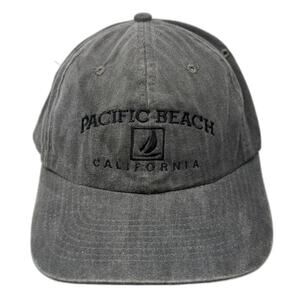 Cameo Baseball Cap Gray One Size Pacific Beach California Sailboat Buckle Hat